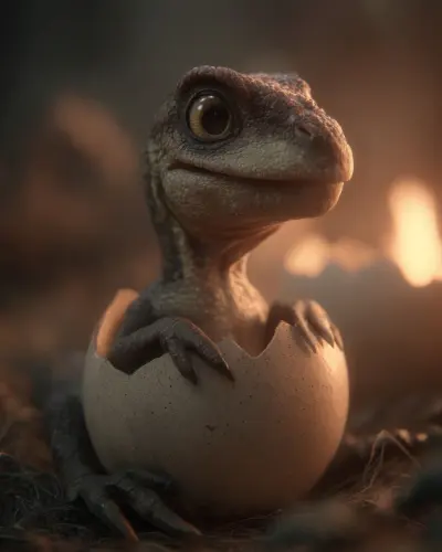 Tableau Bébé Dinosaure